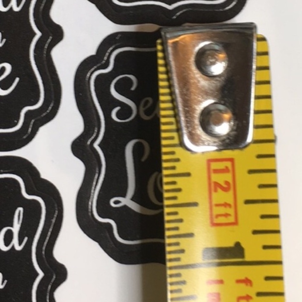 100 Black Sealed with Love Stickers - Picture 4 of 4